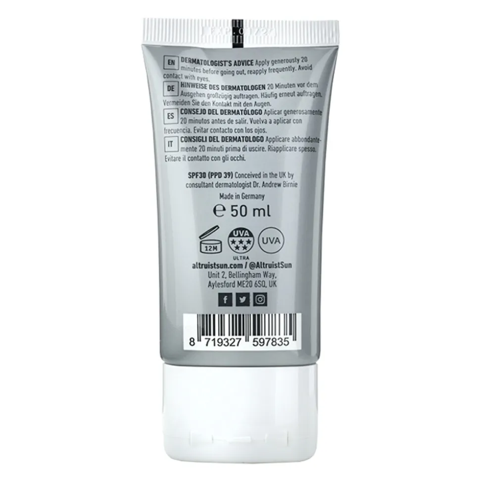 Altruist Zonnebrand Creme Face Fluid SPF 30 50 ml