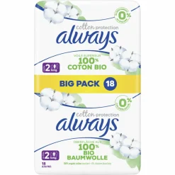 Always Maandverband Bio Cotton Long 54 stuks