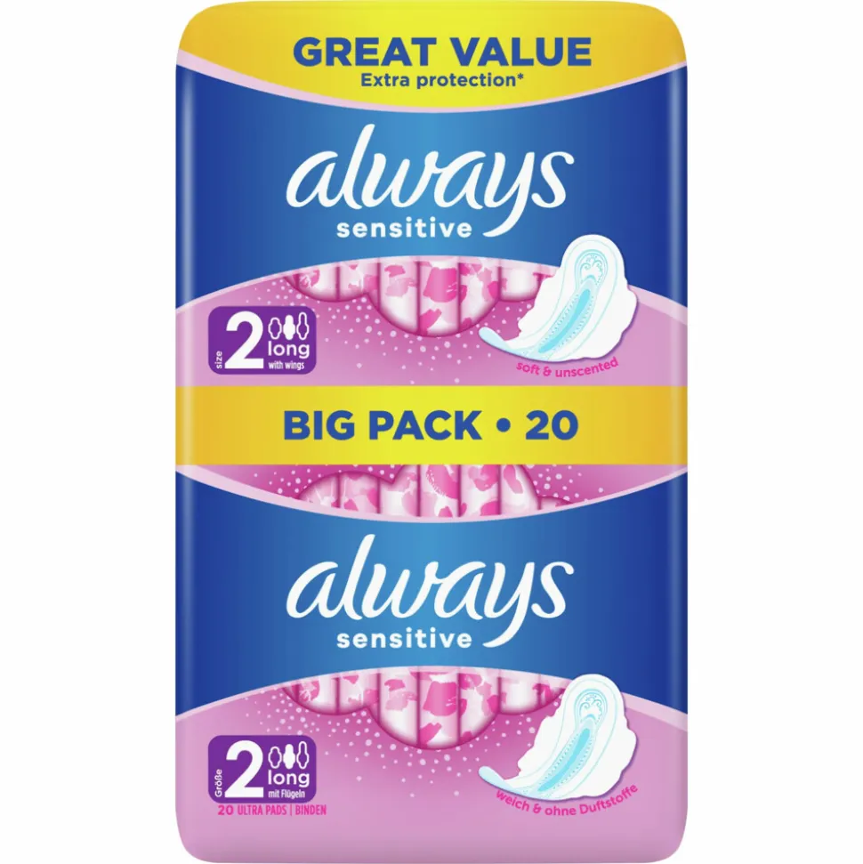 Always Maandverband Sensitive Long 20 stuks