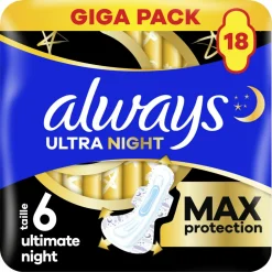 Always Maandverband Ultra Ultimate Night 18 stuks