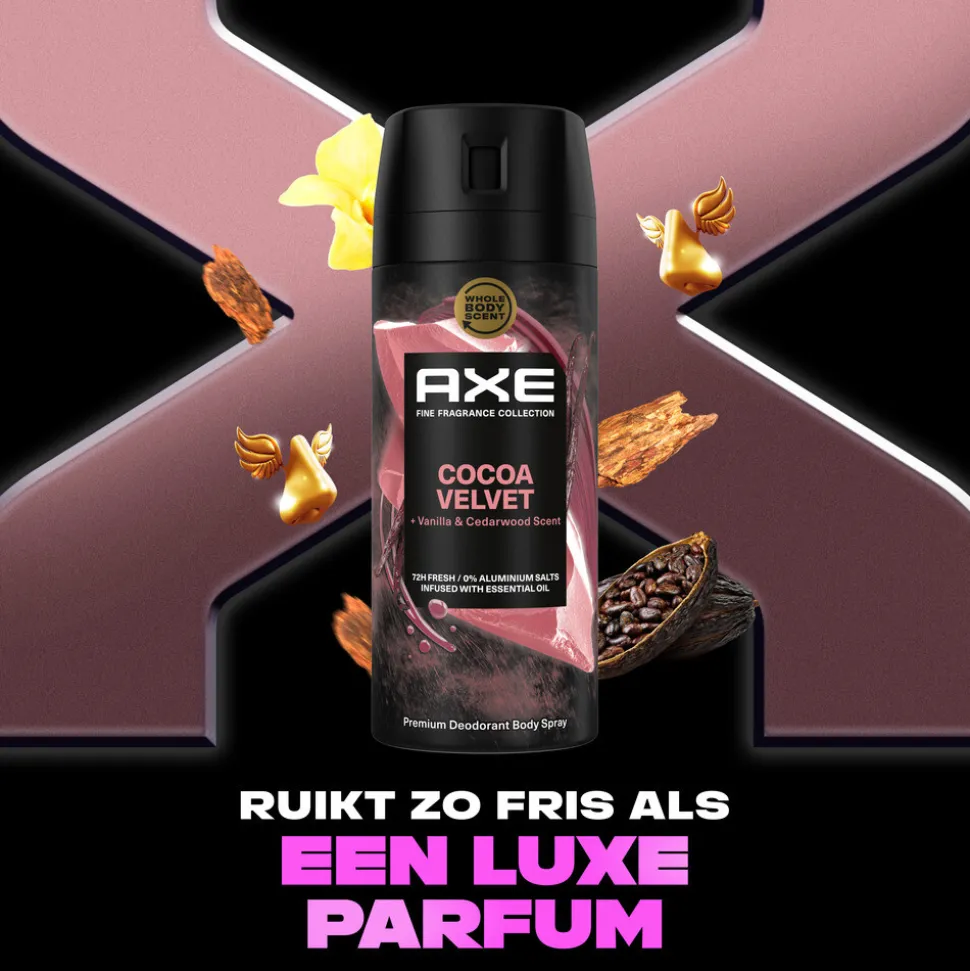 Axe Deodorant Bodyspray Cocoa Velvet 150 ml