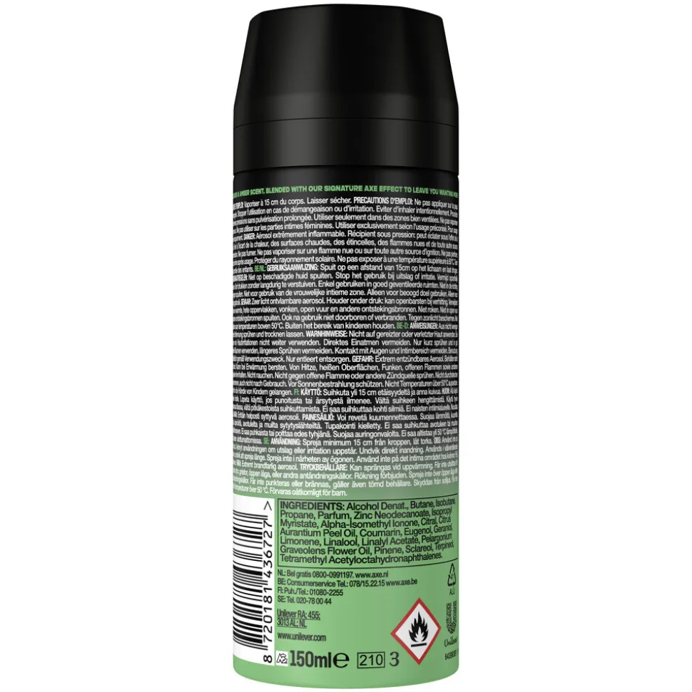 Axe Deodorant Bodyspray Jungle Fresh 150 ml