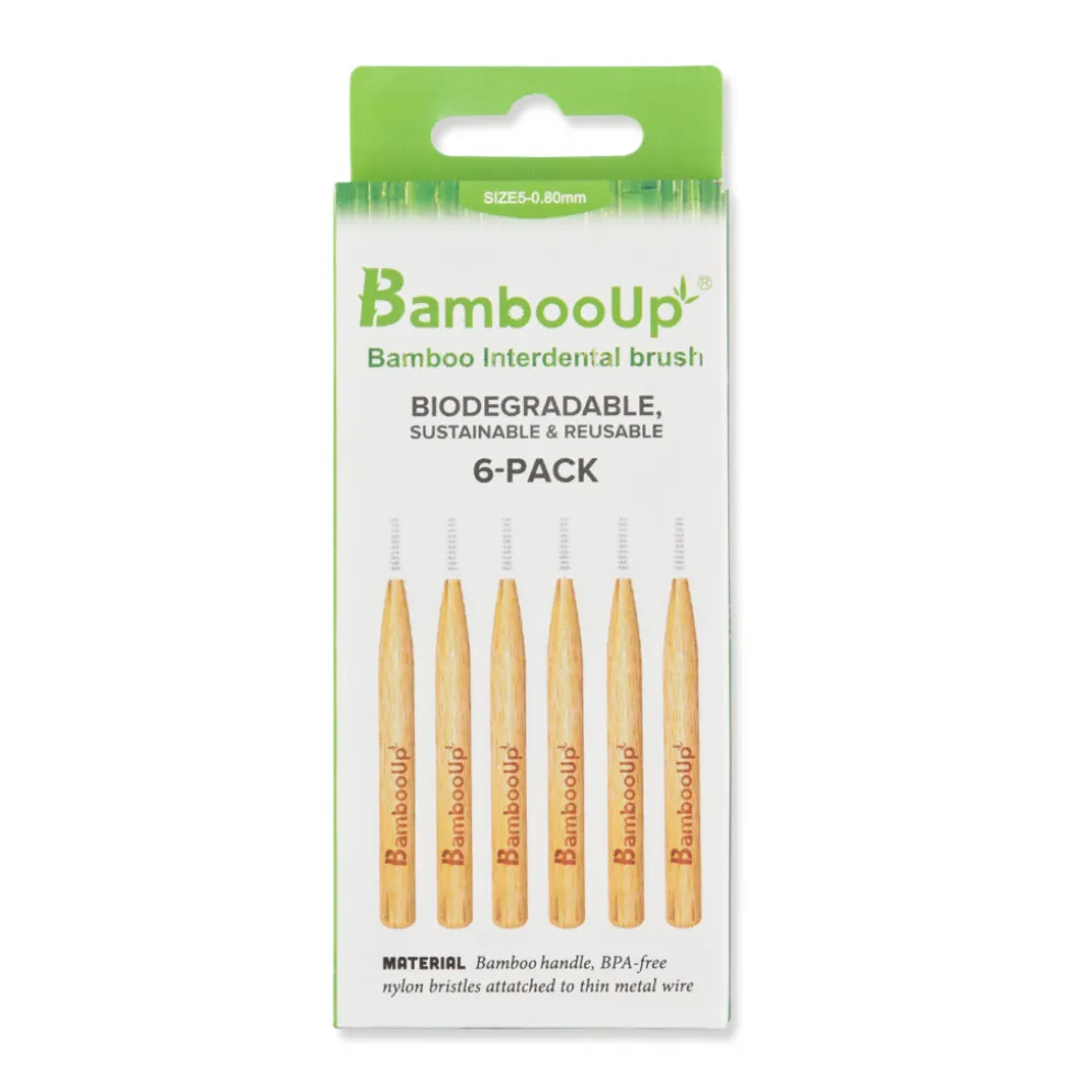 BambooUp Bamboo Interdentale Borstels 0,80mm 6 stuks