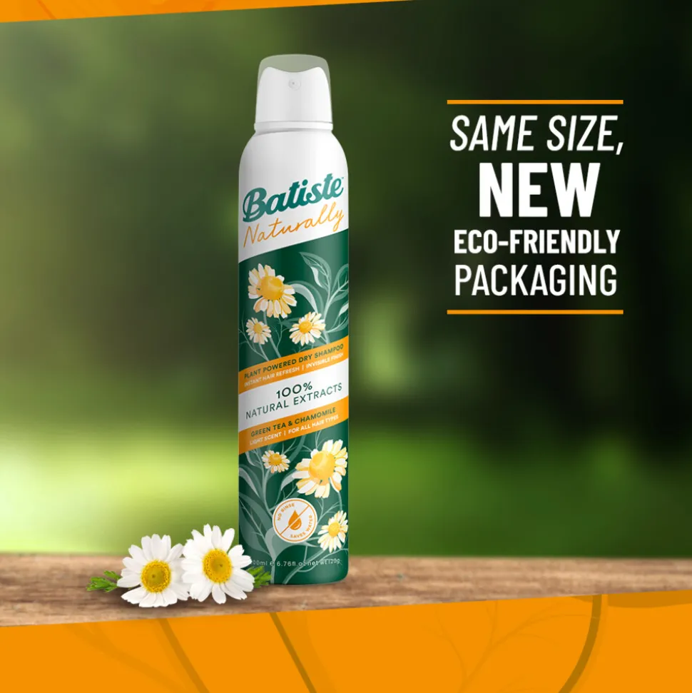 Batiste Naturally Droogshampoo Green Tea & Chamomile 200 ml