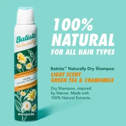 Batiste Naturally Droogshampoo Green Tea & Chamomile 200 ml