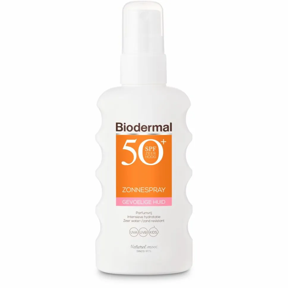 Biodermal Gevoelige Huid Zonnespray SPF 50+ 175 ml