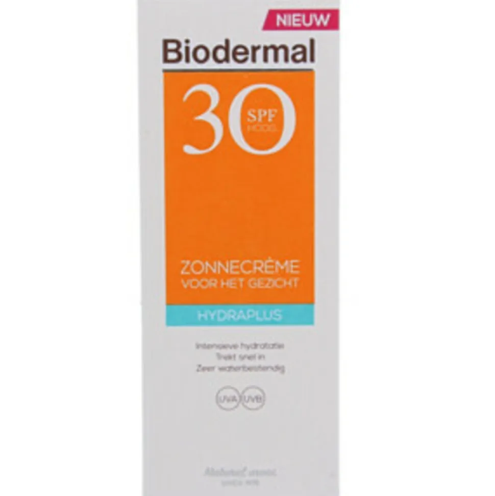 Biodermal Zonnecrème Gezicht Hydraplus SPF 30 50 ml