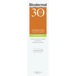 Biodermal Zonnefluïde Gezicht Matterend SPF 30 40 ml