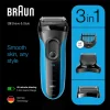 Braun Elektrisch Scheerapparaat Series 3 3010BT Zwart / Blauw