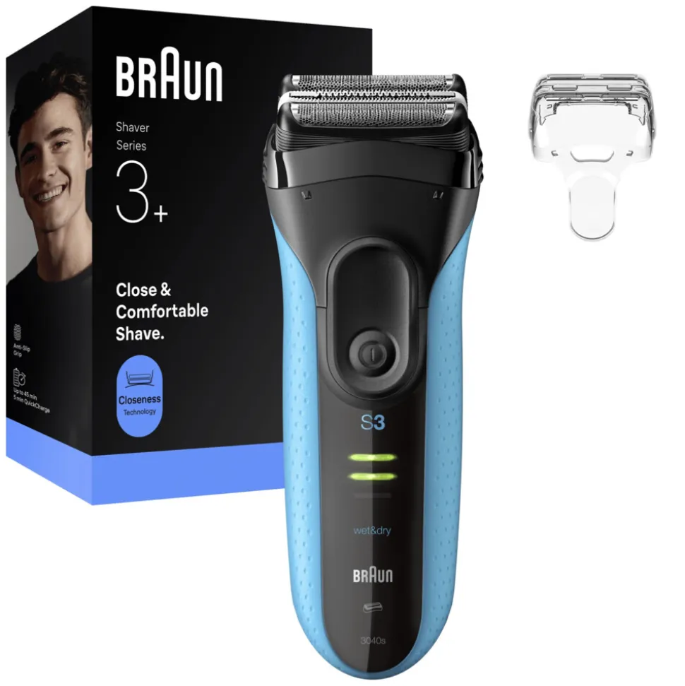 Braun Elektrisch Scheerapparaat Series 3+ 3040S Blauw