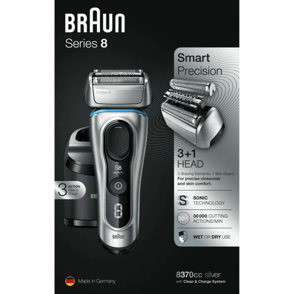 Braun Scheerapparaat Series 8 8370cc Zilver