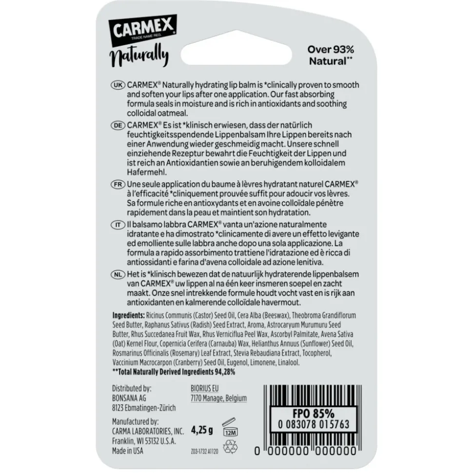 Carmex Lippenbalsem Naturally Berry 4,25 gr