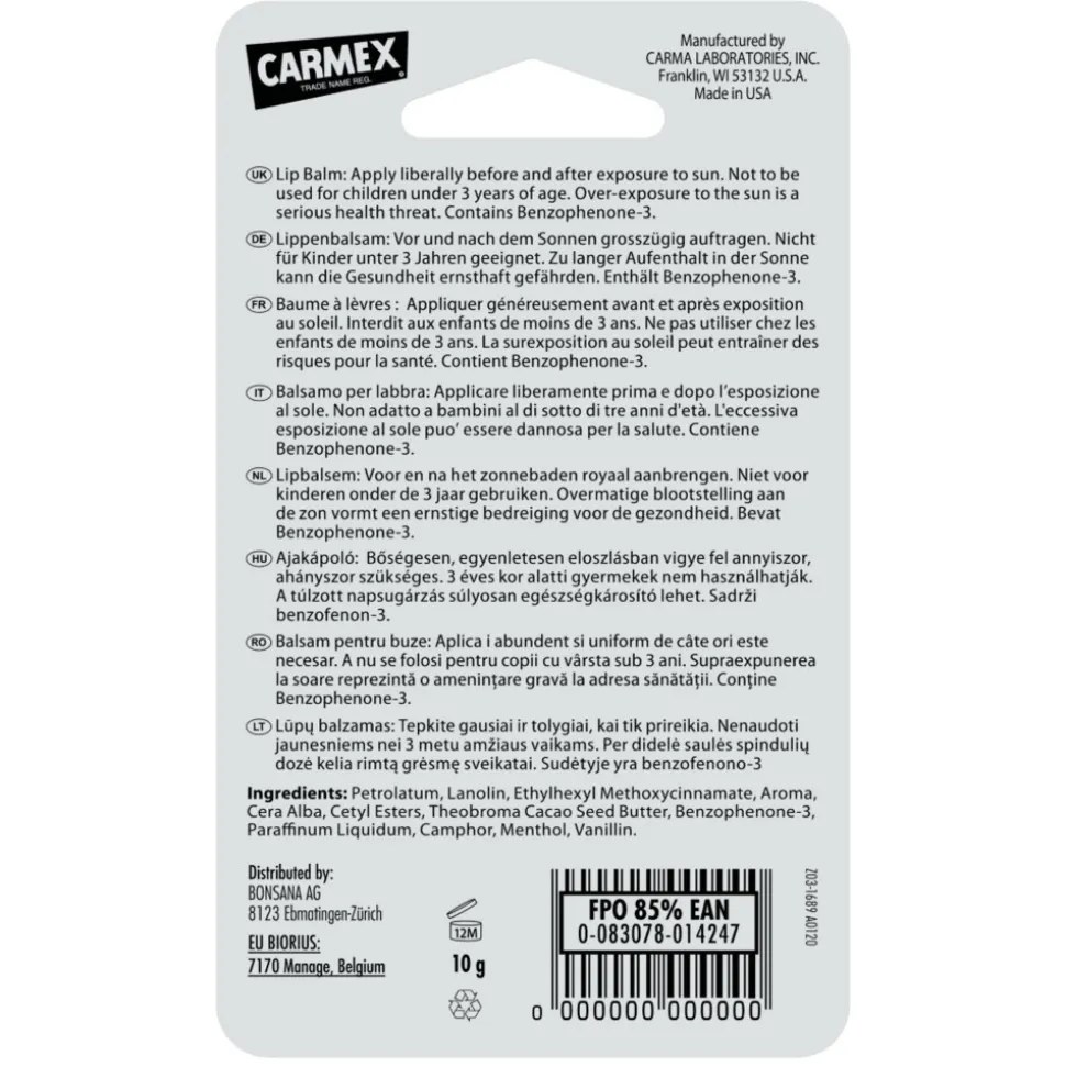 Carmex Lippenbalsem Strawberry Tube 10 gr