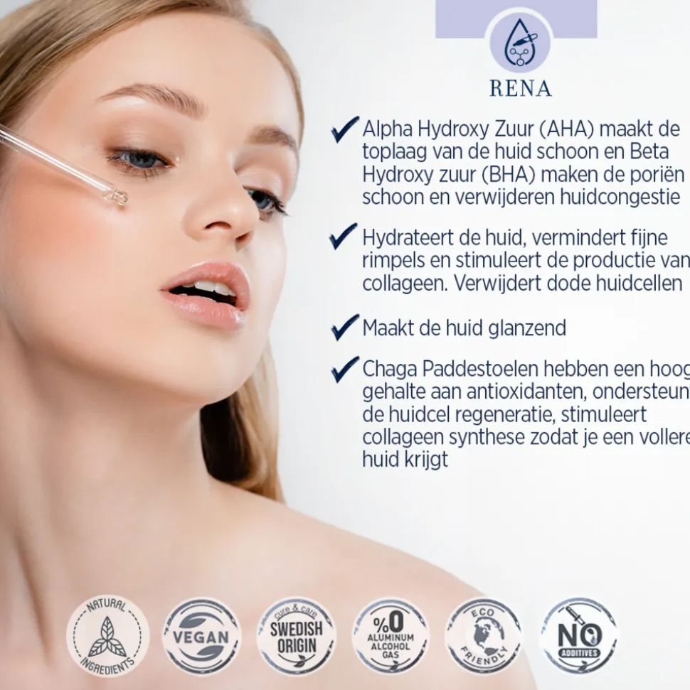 Celenes Aha 8% + Bha 2% + Lactic + Arctic Chaga-paddenstoel Serum 30 ml