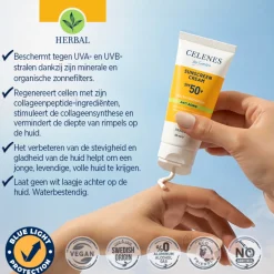 Celenes Herbal Zonnebrandcreme SPF 50+ Anti Aging 50 ml