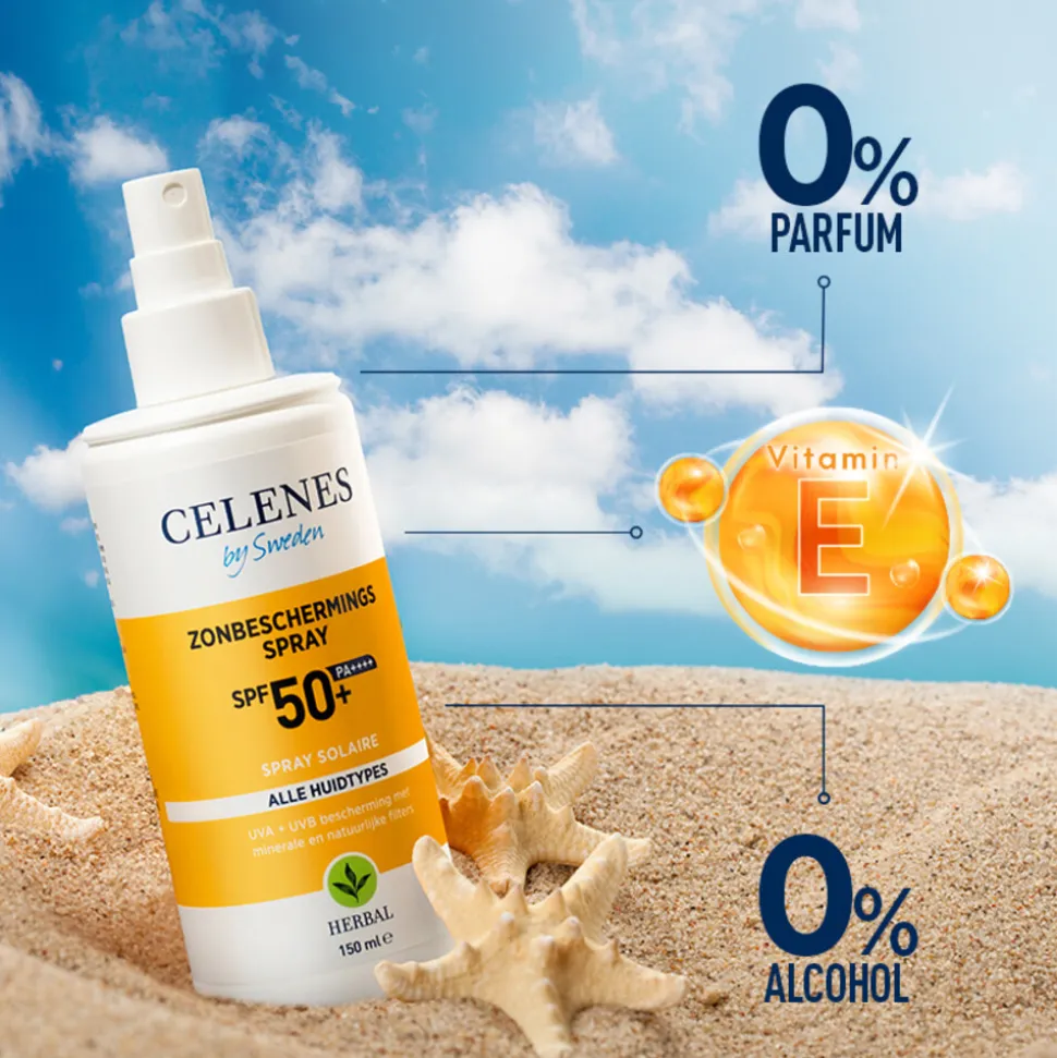 Celenes Herbal Zonnebrand Spray SPF 50+ Alle Huidtypes 150 ml