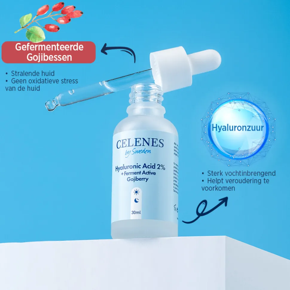 Celenes Hyaluronzuur 2% + Ferment Active Gojiberry Serum 30 ml
