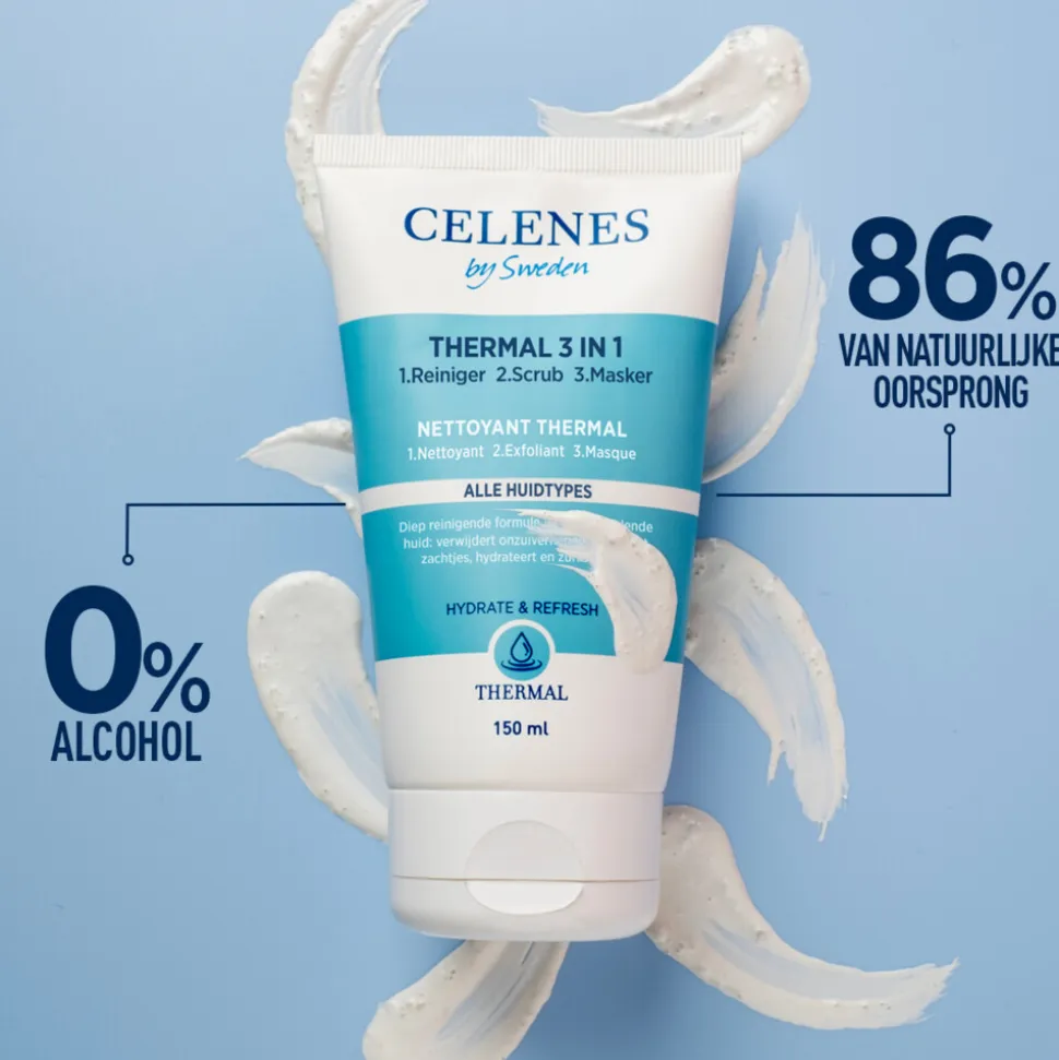Celenes Thermal 3 in 1 Reiniger Scrub Masker 150 ml