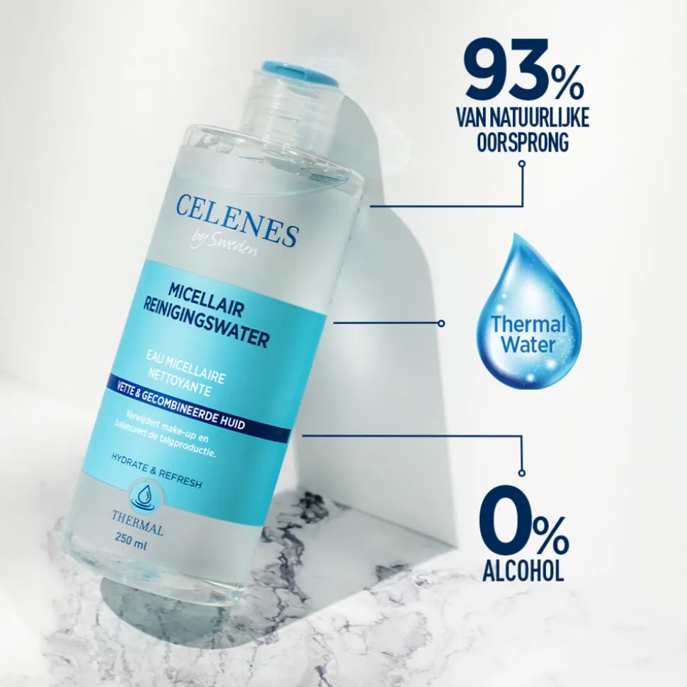 Celenes Thermal Micellair Reinigingswater Vettige / Combinatie Huid 250 ml