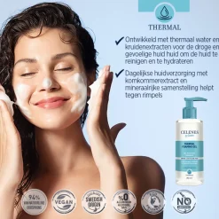 Celenes Thermal Reinigende Foam Gel Droge / Gevoelige Huid 250 ml