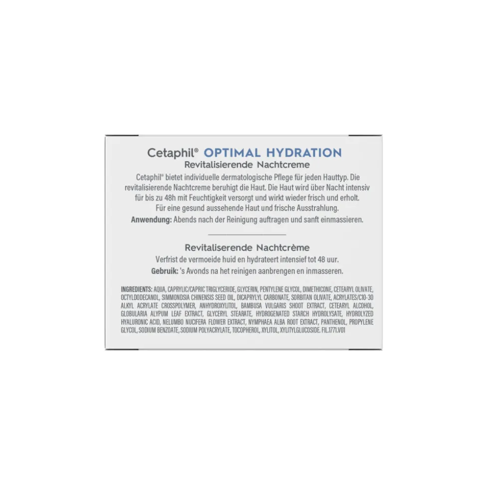 Cetaphil Optimal Hydration Herstellende Nachtcrème 48 gr