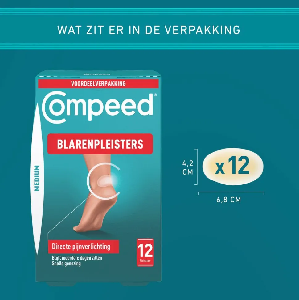 Compeed Blarenpleister Medium Hiel 12 stuks