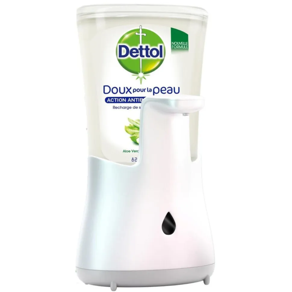 Dettol No-Touch Automatische Zeepdispenser Zilver Aloe Vera Navulling 250 ml