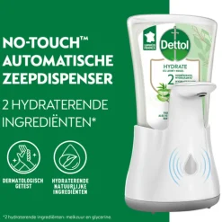 Dettol No-Touch Automatische Zeepdispenser Zilver Aloe Vera Navulling 250 ml