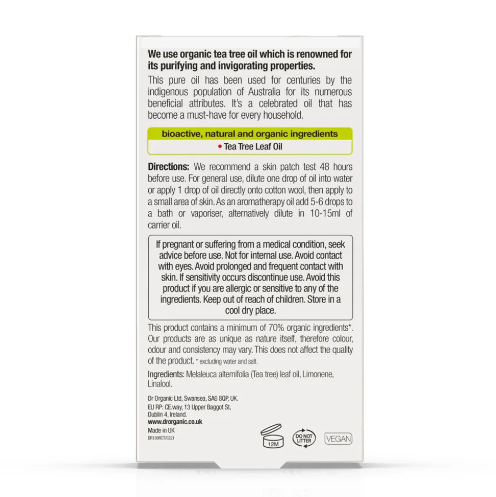 Dr. Organic Tea Tree Pure Olie 10 ml