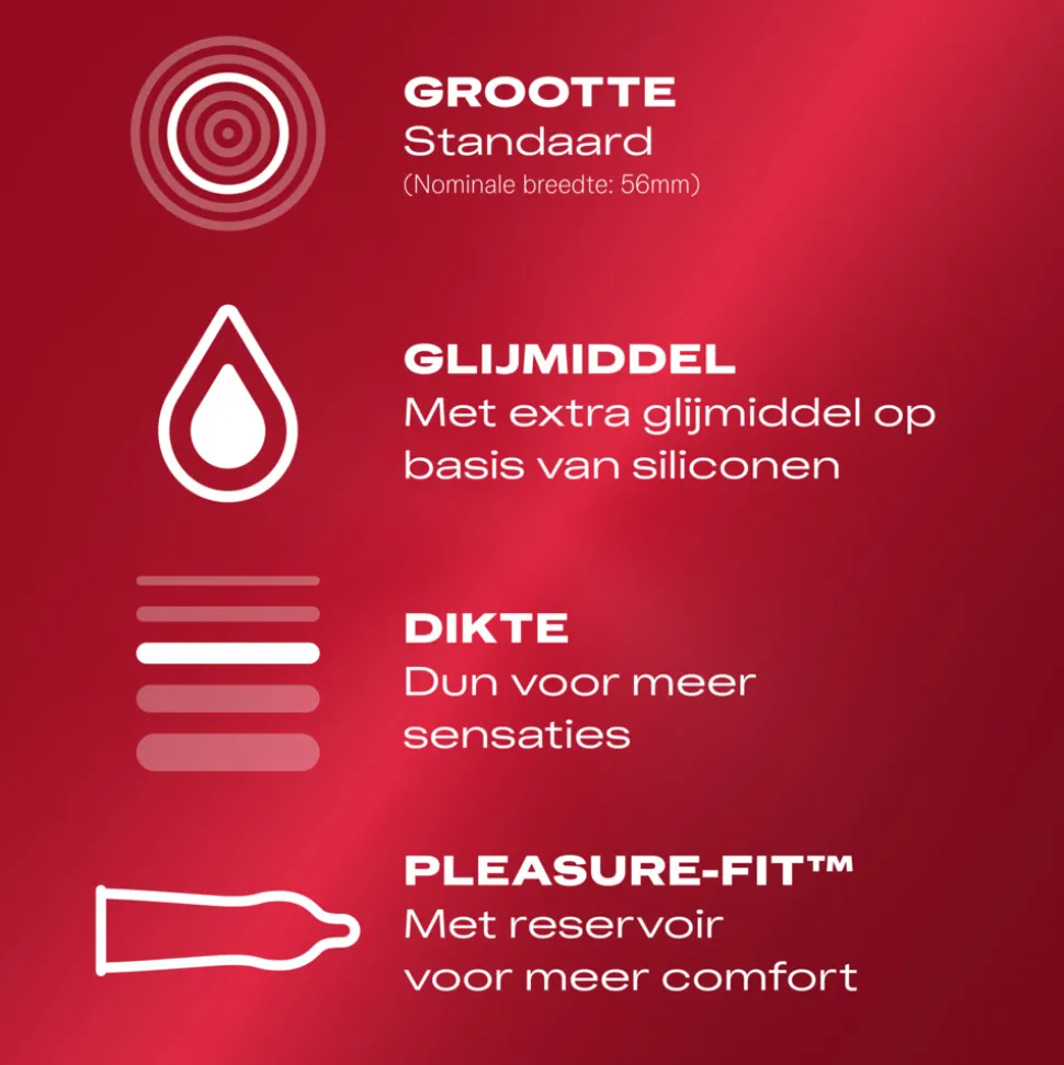 Durex Condooms Thin Feel met Extra Glijmiddel 40 stuks