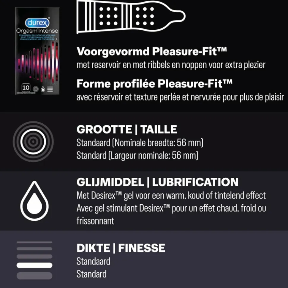 Durex - Extra Safe Condooms 20 stuks & Orgasm Intense Condooms 10 stuks - Pakket