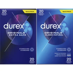 Durex - Extra Safe Condooms 20 stuks & Classic Natural Condooms 20 stuks - Pakket