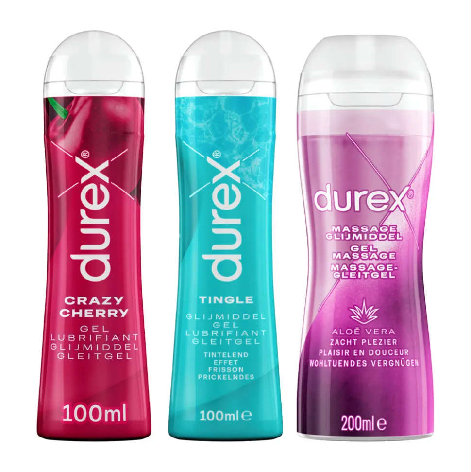 Durex Glijmiddel Massage Ylang Ylang & Tingle & Crazy Cherry Pakket