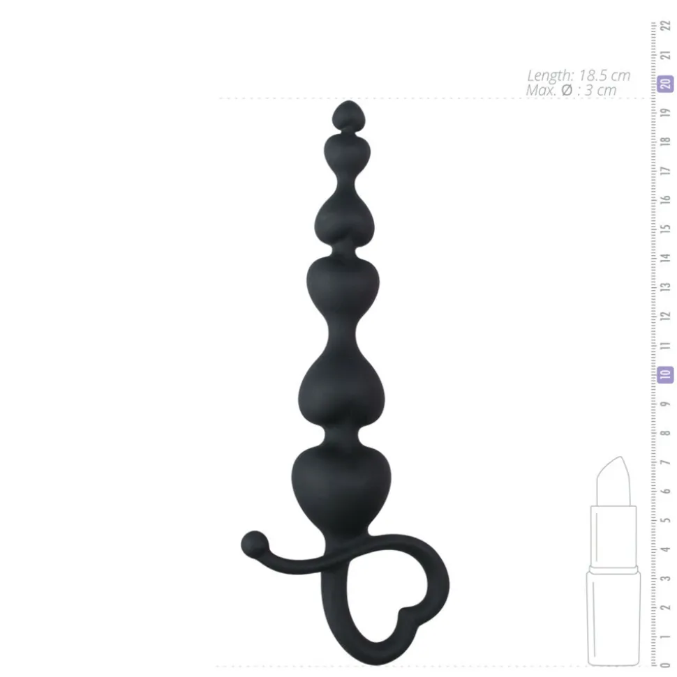 Easytoys Anaal Kralen met Hartje Zwart