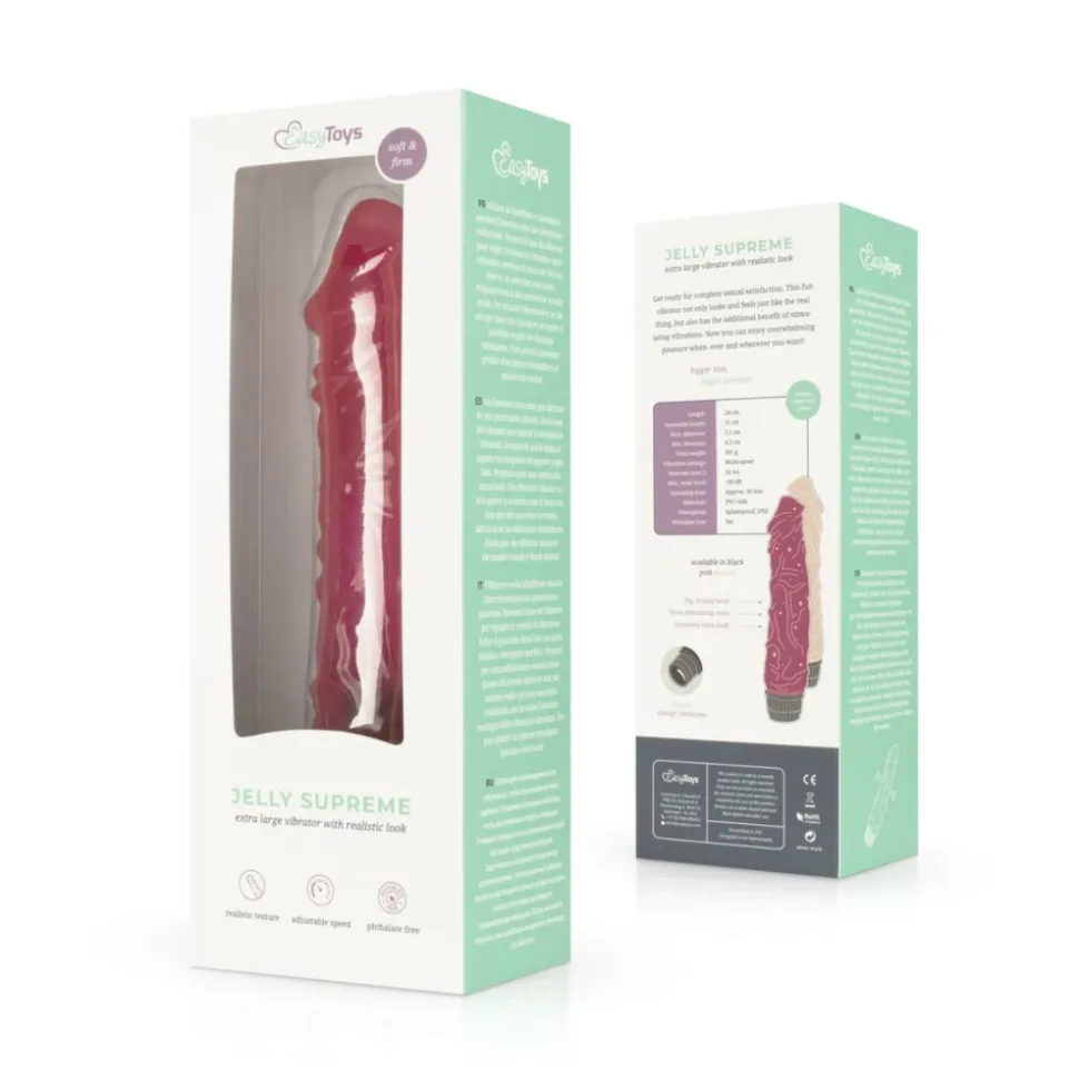 Easytoys Jelly SupremeRealistische Vibrator Roze Glitters