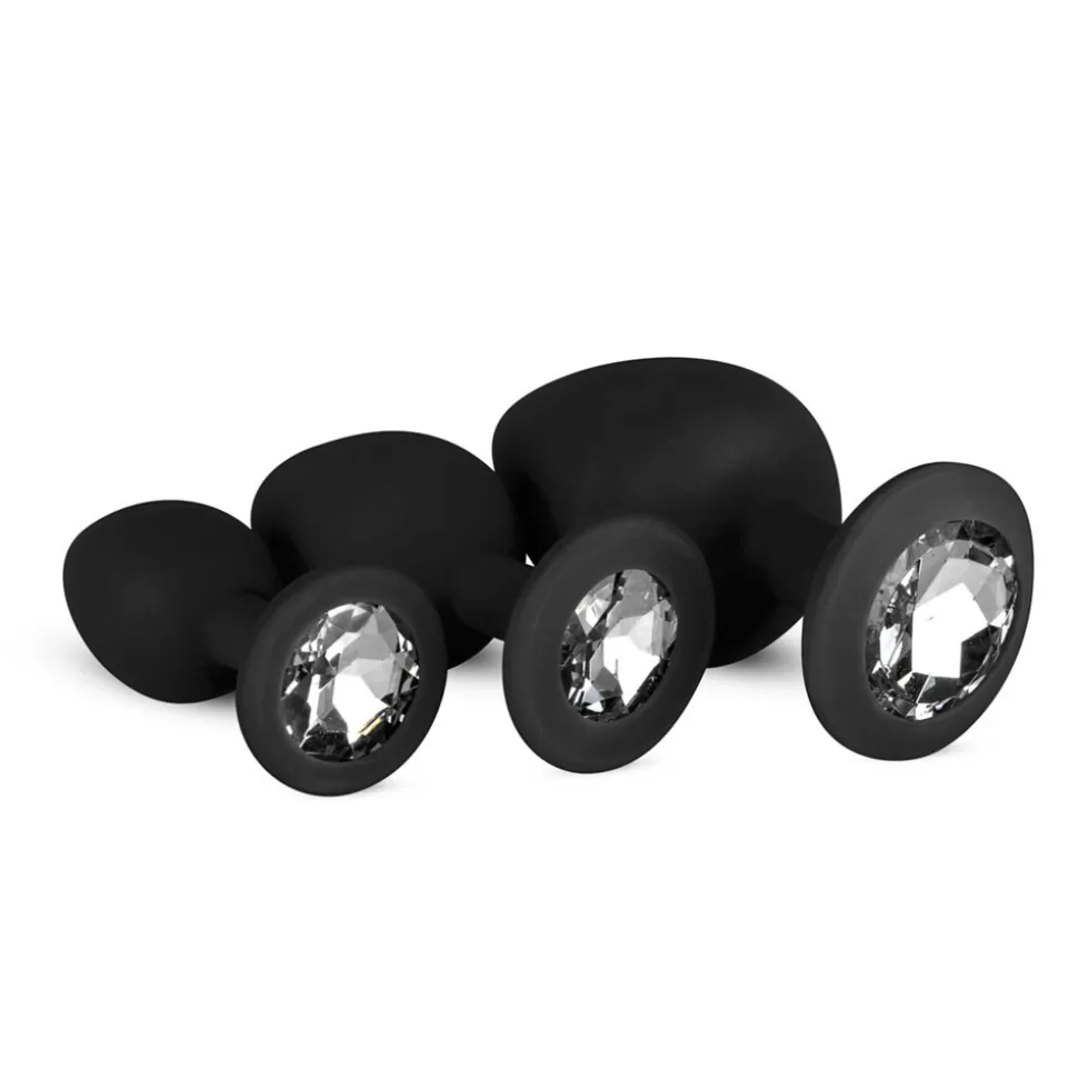 Easytoys Luxe Buttplug Set Zwart 3 stuks