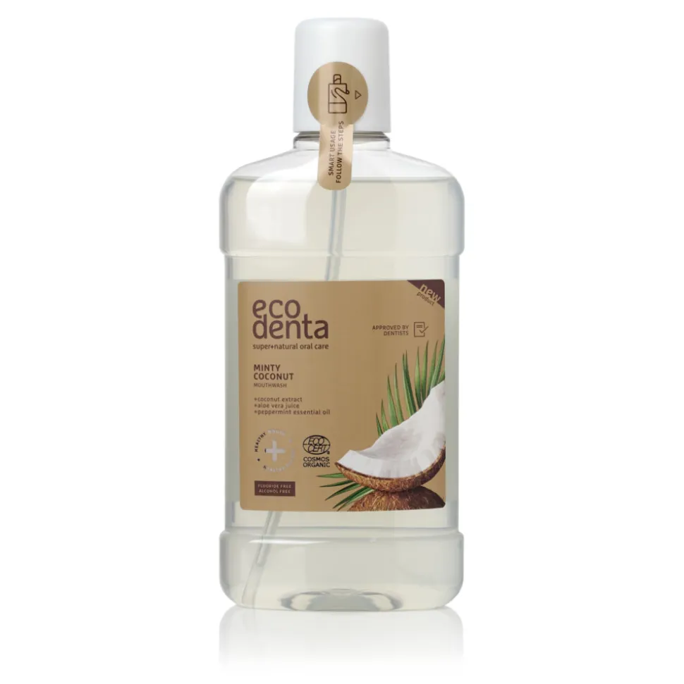Ecodenta Mondwater Cosmos Organic Munt & Kokos 500 ml