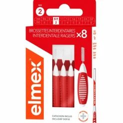 Elmex Interdentale Ragers 0,9 mm Rood ISO Maat 2 8 stuks