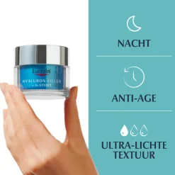 Eucerin Hyaluron-Filler + 3x Effect Hydratatie Booster Nacht Gel Crème
