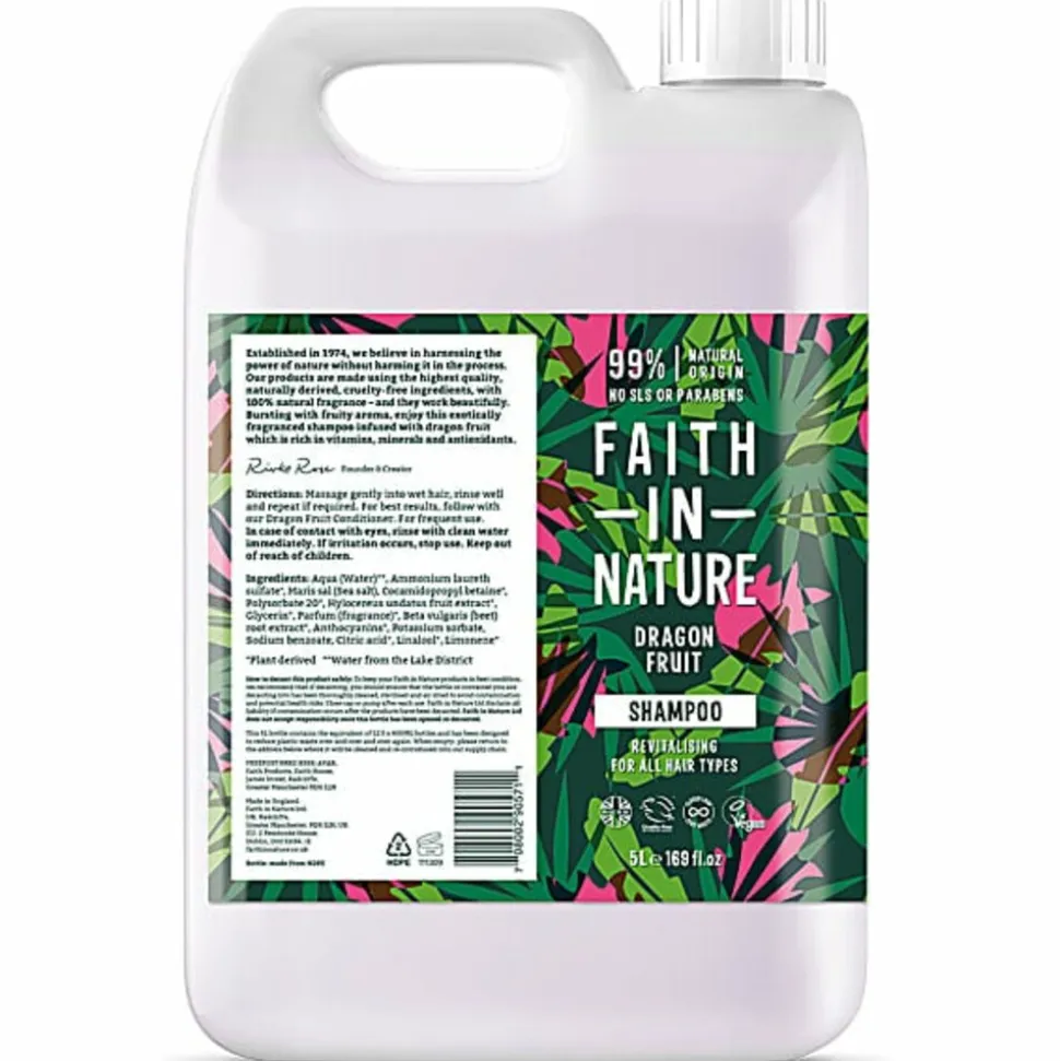 Faith In Nature Shampoo Navulling Dragonfruit 5 liter