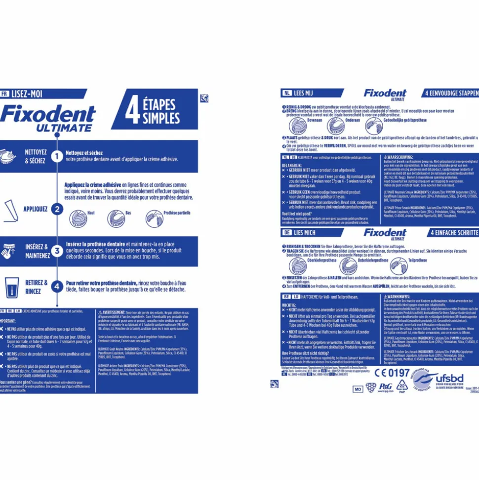 Fixodent Kleefpasta Ultimate Fresh 40 gr