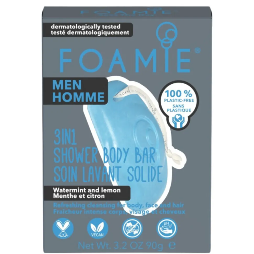 Foamie Men 3-In-1 Bar Watermint & Lemon 90 gr