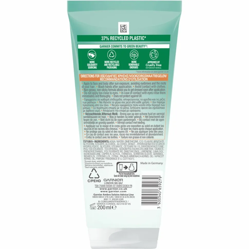 Garnier Ambre Solaire Aftersun Melk met Zelfbruiner 200 ml
