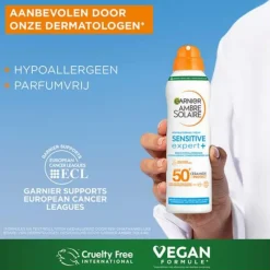 Garnier Ambre Solaire Sensitive Expert+ Dry Mist Spray SPF 50+ 150 ml