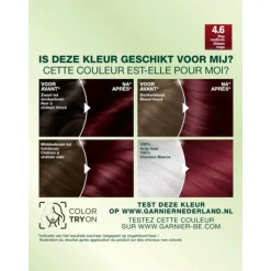 Garnier Nutrisse Ultra Crème Permanente Haarkleuring 4.6 Diep Rood Middenbruin