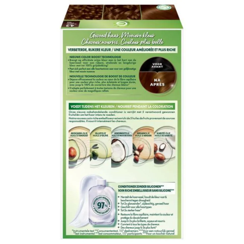 Garnier Nutrisse Ultra Crème Permanente Haarkleuring 4.3 Goudbruin