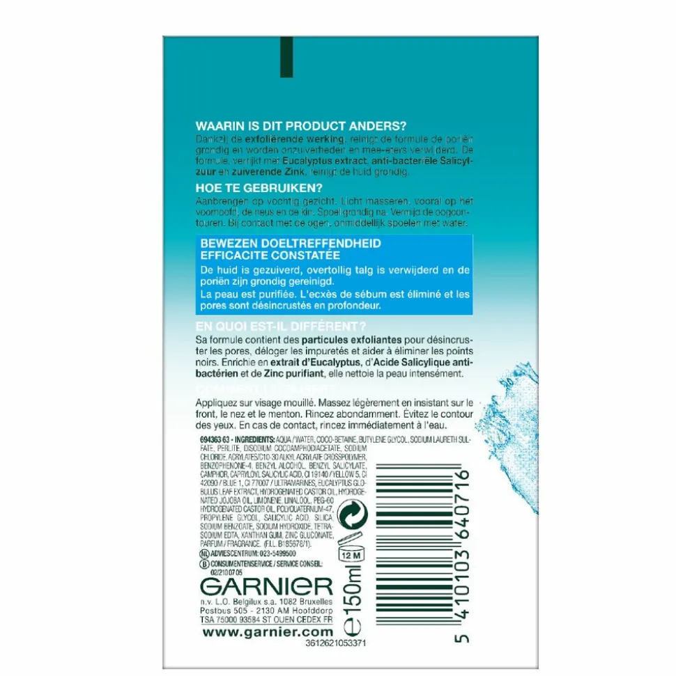 Garnier PureActive Dagelijkse Scrub 150 ml