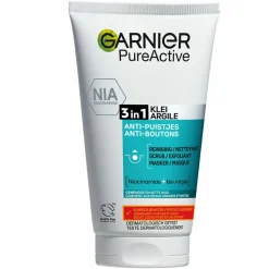 Garnier PureActive 3-in-1 Gezichtsreiniging met Klei 150 ml