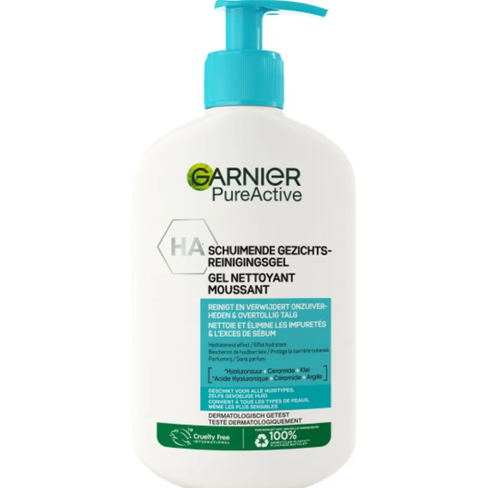 Garnier PureActive Schuimende Gezichtsreinigingsgel 250 ml