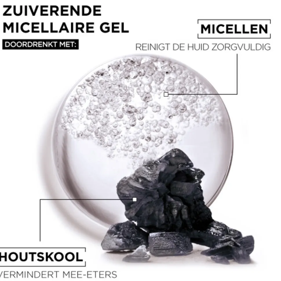 Garnier SkinActive Micellair Reinigingswater Jelly-water Alles-in-1 met Charcoal 400 ml